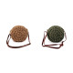 Crocheted crossbody handbag ø25 cm, raffia - Frosty green (1 Piece) Crocheted crossbody handbag ø25 cm, raffia - Frosty green (1 Piece)