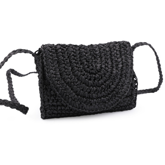 Crocheted raffia handbag - crossbody bag 16x21 cm - Natural medium (1 Piece) Crocheted raffia handbag - crossbody bag 16x21 cm - Natural medium (1 Piece)