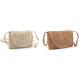 Crocheted raffia handbag - crossbody bag 16x21 cm - Natural medium (1 Piece) Crocheted raffia handbag - crossbody bag 16x21 cm - Natural medium (1 Piece)