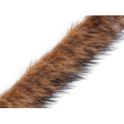 Adorno de pelo para coser, plano, ancho 9 cm - Medio natural (1 Metro)
