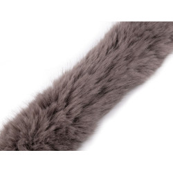 Adorno de pelo para coser, plano, ancho 9 cm - Gris pardo (1 Metro)