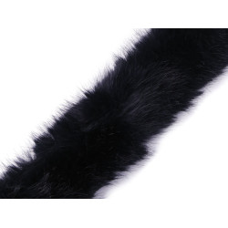 Adorno de pelo para coser, plano, ancho 9 cm - Azul oscuro (1 Metro)