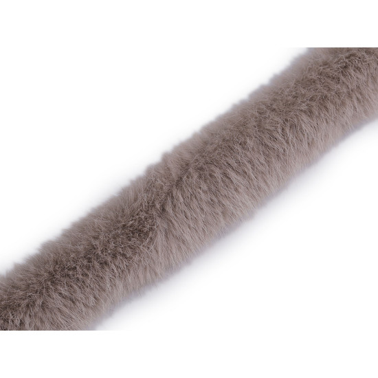 Varrható dekorációs szőrme szélessége 3 cm - Off white (1 Méter)