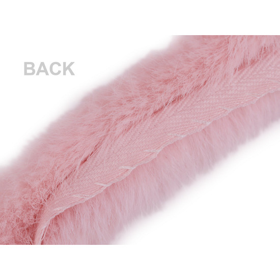 Varrható dekorációs szőrme szélessége 3 cm - Off white (1 Méter)