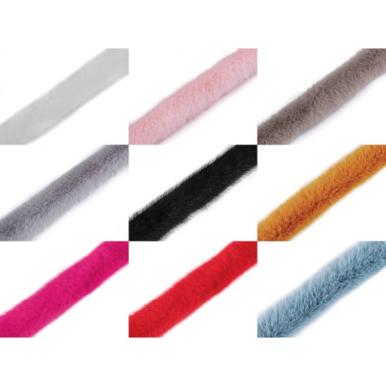 Varrható dekorációs szőrme szélessége 3 cm - Off white (1 Méter)
