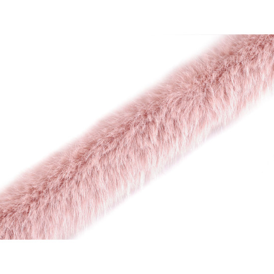 Varrható dekorációs szőrme szélessége 3 cm - Off white (1 Méter)