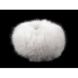 Mankiet ze sztucznego futerka na rękaw szerokość 10 cm elastyczny - Off white (2 Sztuki)