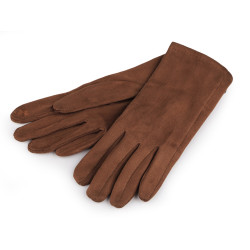 Gants femme pour écran tactile - Brun cognac (1 Paire)