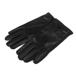 Handschuhe für damen mit öko-leder verziert, taktil - Schwarz (1 Paar)