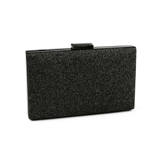 Clutch purse / evening bag - metallic - Black (1 Piece) Clutch purse / evening bag - metallic - Black (1 Piece)