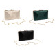 Clutch purse / evening bag - satin - Cream (3 Pieces)