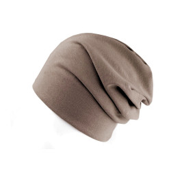 Czapka bawełniana / szalik komin unisex - Ciemnybeżowy (1 Sztuka)