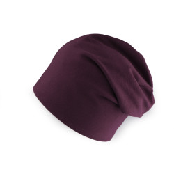 Czapka bawełniana / szalik komin unisex - Fioletowy ciemny (1 Sztuka)