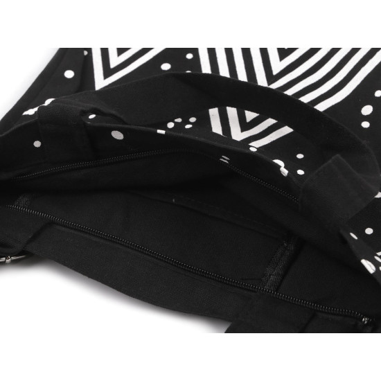 Sac à bandoulière en coton, 33 x 32 cm - Noir (4 Pièces) Sac à bandoulière en coton, 33 x 32 cm - Noir (4 Pièces)