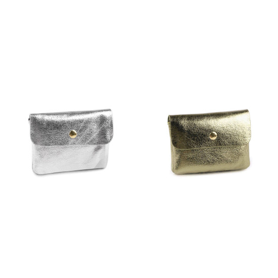 Metallic wallet 8x11 cm - Silver (1 Piece) Metallic wallet 8x11 cm - Silver (1 Piece)