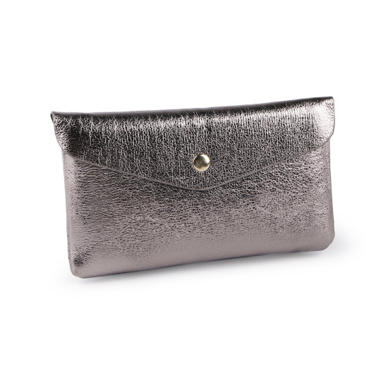 Metallic wallet 9x16 cm - Silver (1 Piece) Metallic wallet 9x16 cm - Silver (1 Piece)