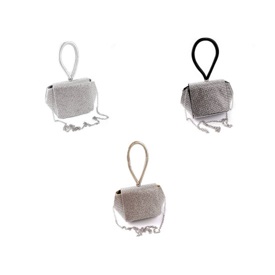 Clutch purse / evening bag - with rhinestones - Black (3 Pieces) Clutch purse / evening bag - with rhinestones - Black (3 Pieces)