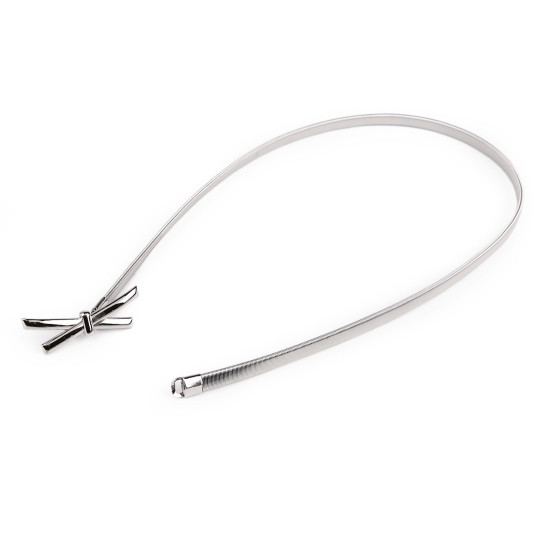 Kovový opasok pružný šírka 0,9 cm - Strieborná (1 Kus)