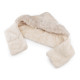 Fur hat "2in1" shawl, hood - Lightbeige (1 Piece)