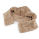 Fur hat "2in1" shawl, hood - Lightbeige (1 Piece)