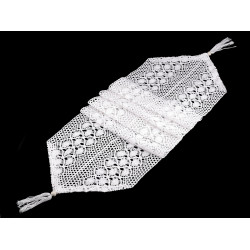 Bieżnik / obrus koronkowy 34x175 cm - White (1 Sztuka)