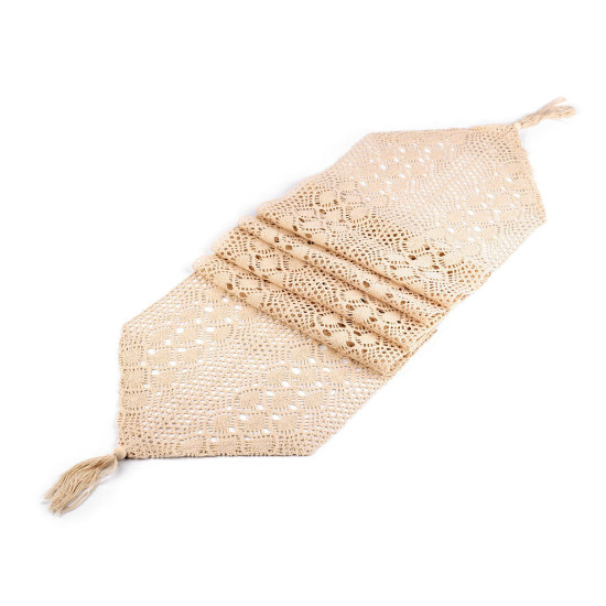 Bieżnik / obrus koronkowy 34x175 cm - White (1 Sztuka)