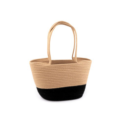 Cotton handbag 38x24 cm - Natural brown (1 Piece)