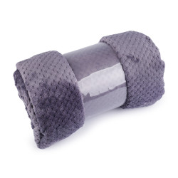 Blanket microflannel structured 150x200 cm - Violet (1 Piece)