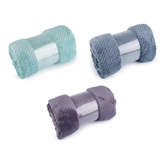 Blanket microflannel structured 150x200 cm - Sage green, light (3 Pieces) Blanket microflannel structured 150x200 cm - Sage green, light (3 Pieces)