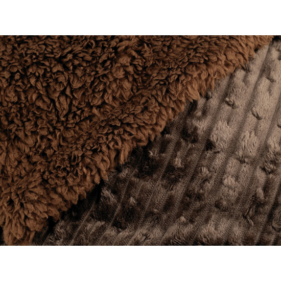 Koc baranek 150x200 cm - Brązowy (1 Sztuka) Koc baranek 150x200 cm - Brązowy (1 Sztuka)