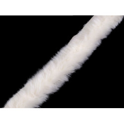 Adorno de pelo para coser, redondo, ancho 1,5 cm - Luz cremosa (1 Metro)