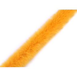 Adorno de pelo para coser, redondo, ancho 1,5 cm - Mostaza (1 Metro)