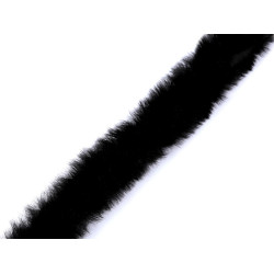 Adorno de pelo para coser, redondo, ancho 1,5 cm - Negro (1 Metro)