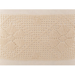 Poszewka na poduszkę z koronką 45x45 cm - Naturalny jasny (2 Sztuki)