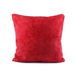 Poszewka na poduszkę welwetowa 45x45 cm - Czerwony (1 Sztuka)