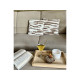 Fata de perna blanita 45x45 cm - Gri neutral (3 Bucăți)