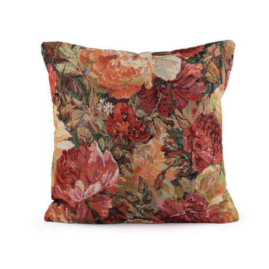 Tapestry type pillow cover - flowers 45x45 cm - Salmon (6 Pieces) Tapestry type pillow cover - flowers 45x45 cm - Salmon (6 Pieces)