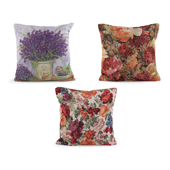 Tapestry type pillow cover - flowers 45x45 cm - Salmon (6 Pieces) Tapestry type pillow cover - flowers 45x45 cm - Salmon (6 Pieces)