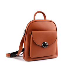 Women's backpack / handbag 2in1 27x32 cm - Cognac brown (1 Piece)