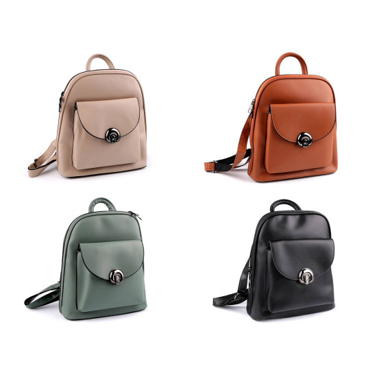 Women's backpack / handbag 2in1 27x32 cm - Cognac brown (1 Piece) Women's backpack / handbag 2in1 27x32 cm - Cognac brown (1 Piece)
