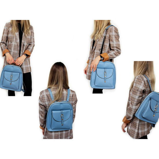 Women's backpack / handbag 2in1, 27x31 cm - Blue ice (1 Piece) Women's backpack / handbag 2in1, 27x31 cm - Blue ice (1 Piece)