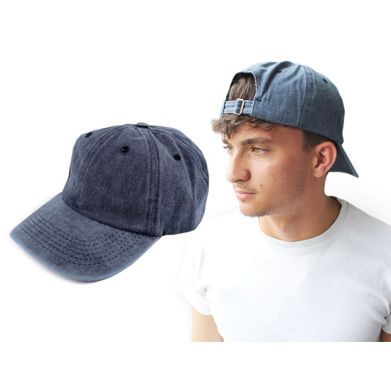 Czapka z daszkiem bawełniana unisex - Stalowy (4 Sztuki) Czapka z daszkiem bawełniana unisex - Stalowy (4 Sztuki)
