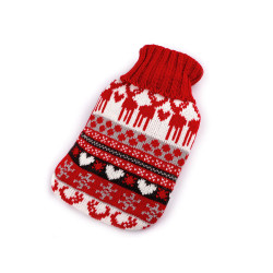 Christmas thermos with knitted cover - Red (1 Piece)