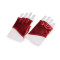 Fingerless gloves, latex imitation - Red (1 Pair)