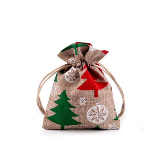 Woreczek podarunkowy 10x13 cm motyw świąteczny - White (30 Sztuki) Woreczek podarunkowy 10x13 cm motyw świąteczny - White (30 Sztuki)