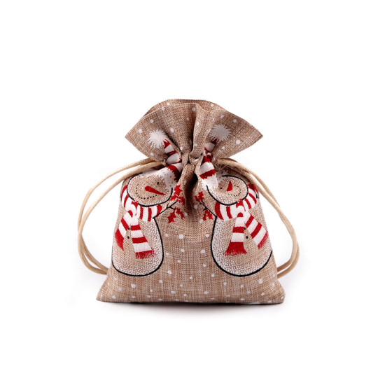 Woreczek podarunkowy 10x13 cm motyw świąteczny - White (30 Sztuki) Woreczek podarunkowy 10x13 cm motyw świąteczny - White (30 Sztuki)