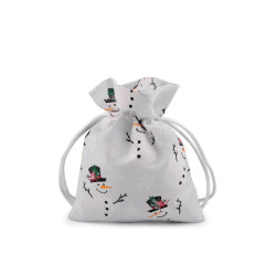 Woreczek podarunkowy 10x13 cm motyw świąteczny - White (1 Sztuka)