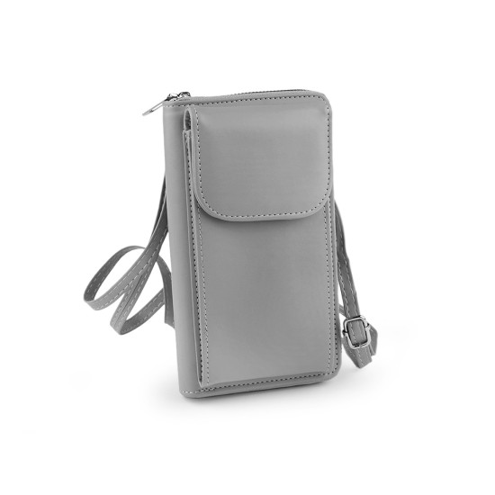 Crossbody-geldbörse mit handytasche, 11 x 19 cm - Schwarz (5 Stücke) Crossbody-geldbörse mit handytasche, 11 x 19 cm - Schwarz (5 Stücke)