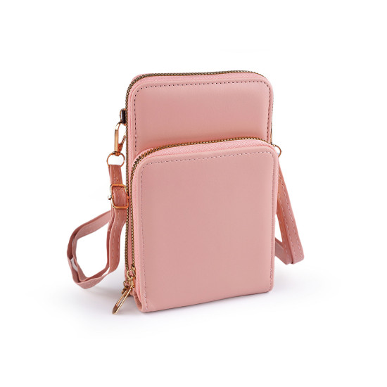 Crossbody-geldbörse mit handytasche, 11,5 x 18 cm - Schwarz (1 Stück) Crossbody-geldbörse mit handytasche, 11,5 x 18 cm - Schwarz (1 Stück)
