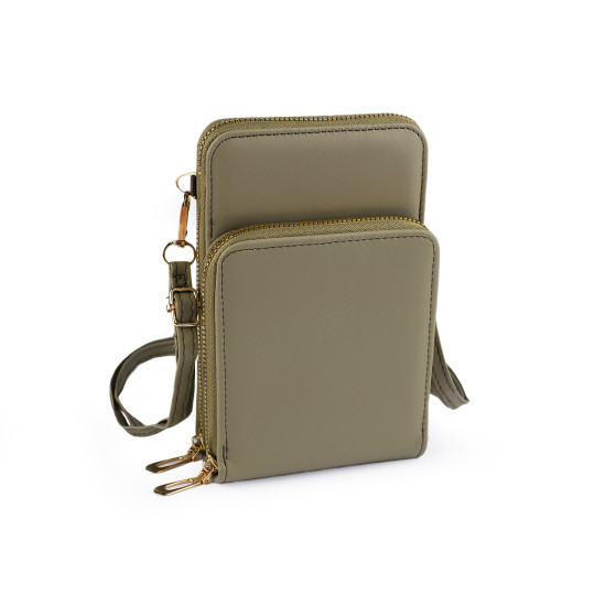 Crossbody-geldbörse mit handytasche, 11,5 x 18 cm - Schwarz (1 Stück) Crossbody-geldbörse mit handytasche, 11,5 x 18 cm - Schwarz (1 Stück)